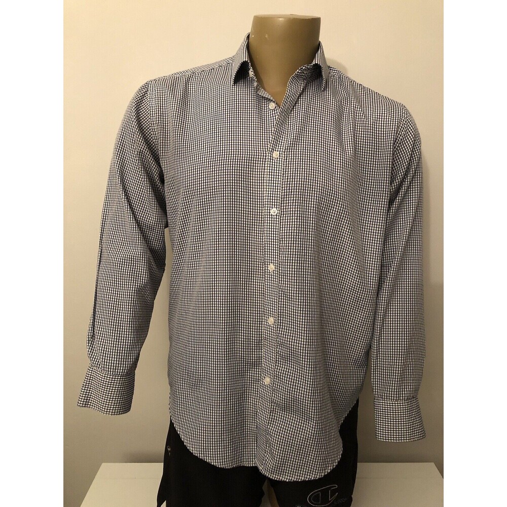 Metropolitanview Button up Blue Dress Shirt Slim‎ Fit Size 16  32/33